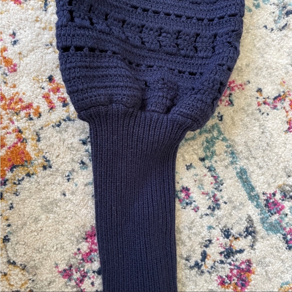 Sezane Orion Navy Wool-Knit Jumper - Picture 5 of 12